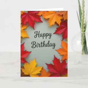 Fall Birthday Card, Fall Birthday, Autumn Card