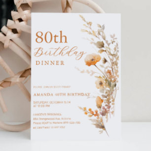 Fall Birthday Dinner Invitation - Autumn Floral