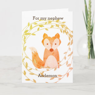 Fall Birthday Nephew Card