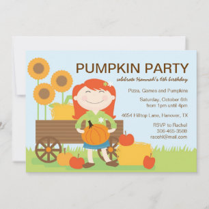 Fall Birthday Party Invitation