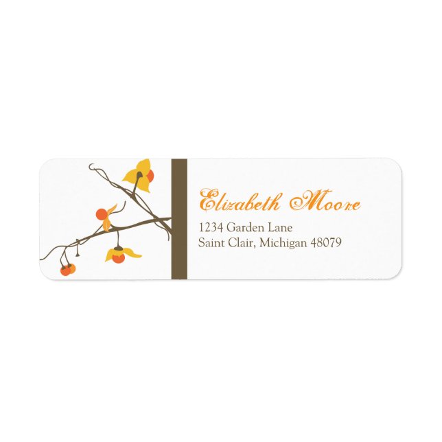 Fall Bittersweet Return Address Label (Front)