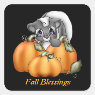 Fall Blessings Skunk sticker