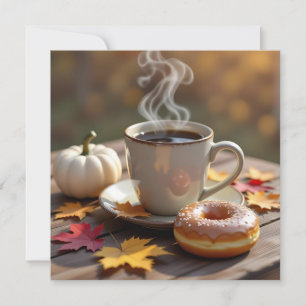 Fall Blessings, Warm Coffee and a Donut Card