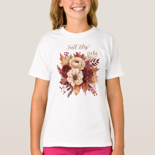 Fall Bliss-Watercolor Flowers- T-Shirt
