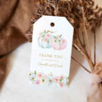 Fall Blue and Pink Pumpkin Gender Reveal