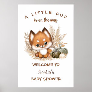 Fall Boho Baby Shower Welcome Sign