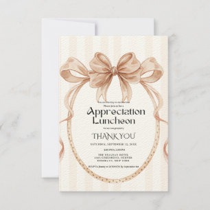 Fall Boho Bow appreciation party grateful party Invitation