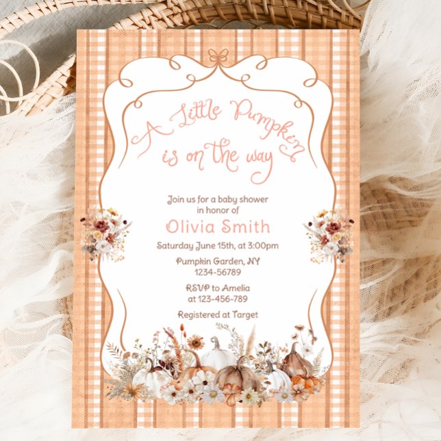 Fall Boho Pumpkin Baby Shower Invitation (Creator Uploaded)