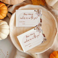 Fall boho pumpkin how many candies enclosure card