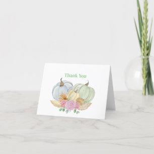 Fall Boho Pumpkin Thank You Card