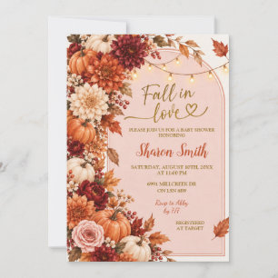 Fall Boho Rustic Baby Shower invitation