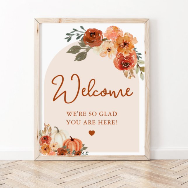 Fall Boho Terracotta Pumpkin Bridal Welcome Sign  (Creator Uploaded)