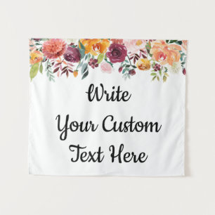 Fall Boho Wedding Backdrop Photo Booth Prop Decor Tapestry