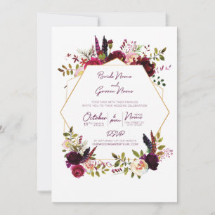 Fall Boho Wedding Invitation