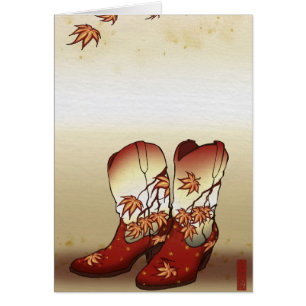 Fall Boots with Maple Leaf Motif