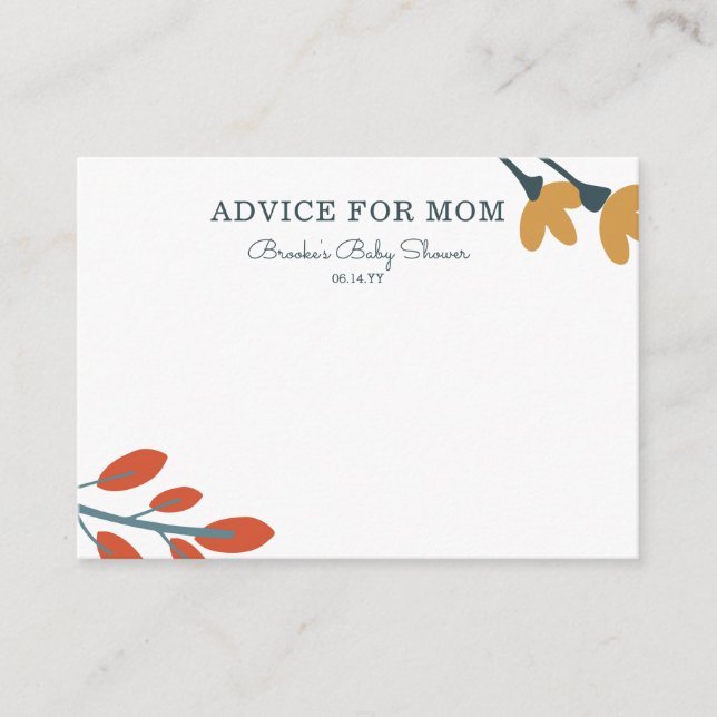 Fall Botanical Mummy Advice Cards (Front)