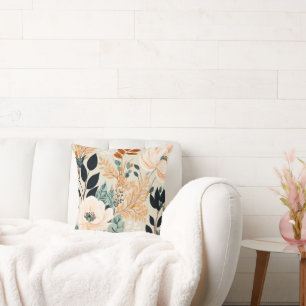 Fall Botanical Seamless Floral Pattern  Cushion