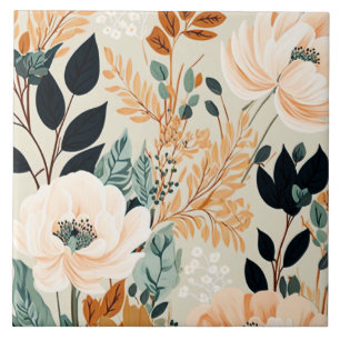 Fall Botanical Seamless Floral Pattern  Tile