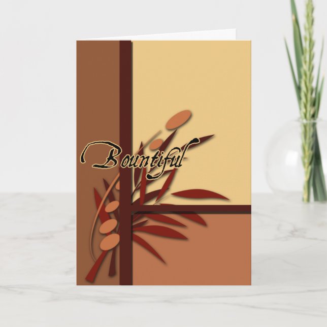 Fall Bountiful Thanksgiving cards (Front)