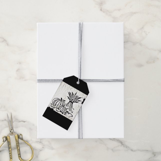 Fall Bounty Sketch Gift Tags (With Twine)