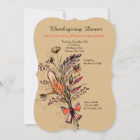 Fall Bouquet One Invitation