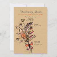 Fall Bouquet One Invitation
