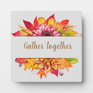 Fall Bouquet Thanksgiving Custom Plaque