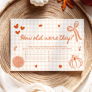 Fall Bow Hand Drawn How Old Were They Game Enclosure Card