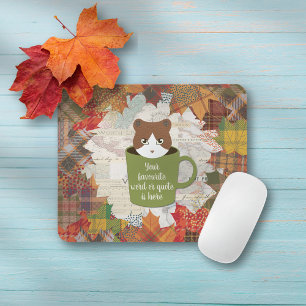 Fall Break Cat Mouse Pad