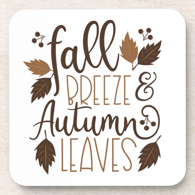 Fall Breeze Autumn Leaves Coaster (Front)