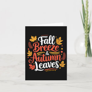 Fall Breeze Autumn Leaves Maple Leaf For Women Gir Card