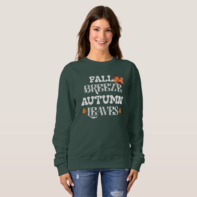Fall Breeze Autumn Leaves  Sweatshirt (Front Full)