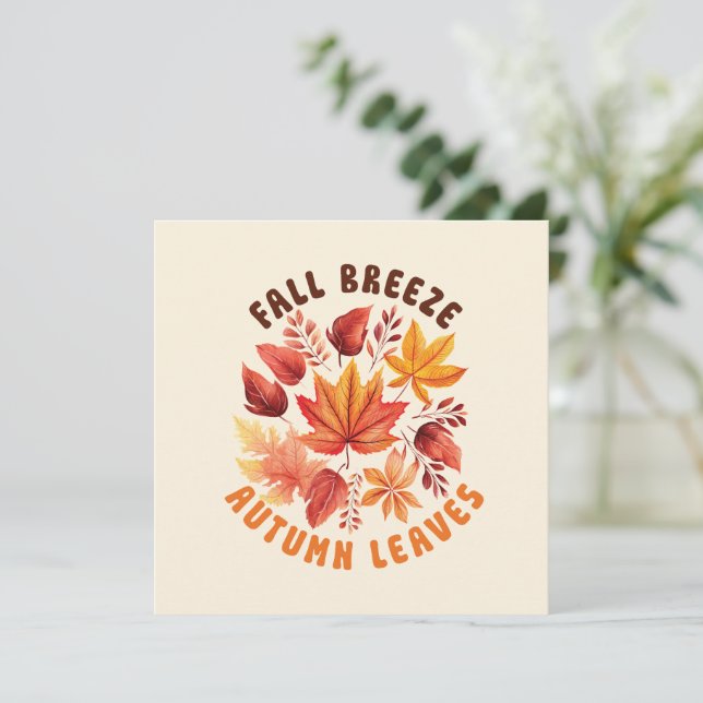 Fall Breeze, Autumn Leaves –Whimsical Fall Foliage (Standing Front)