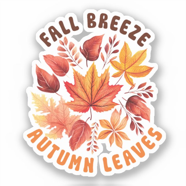 Fall Breeze, Autumn Leaves –Whimsical Fall Foliage (Front)