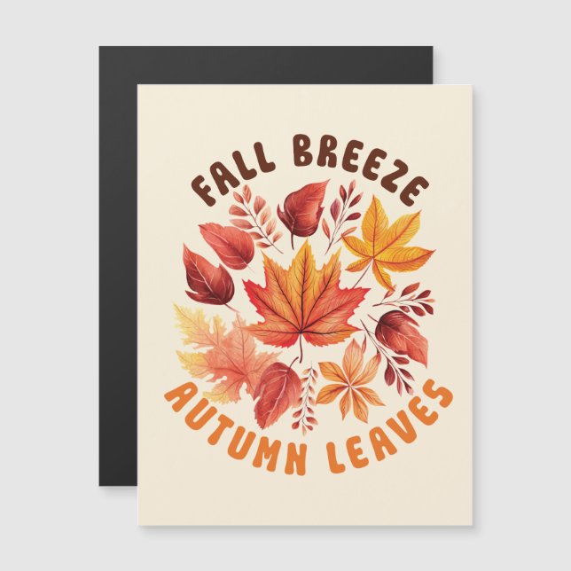Fall Breeze, Autumn Leaves –Whimsical Fall Foliage (Front/Back)