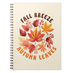 Fall Breeze, Autumn Leaves –Whimsical Fall Foliage Notebook