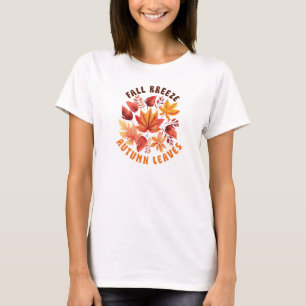 Fall Breeze, Autumn Leaves –Whimsical Fall Foliage T-Shirt