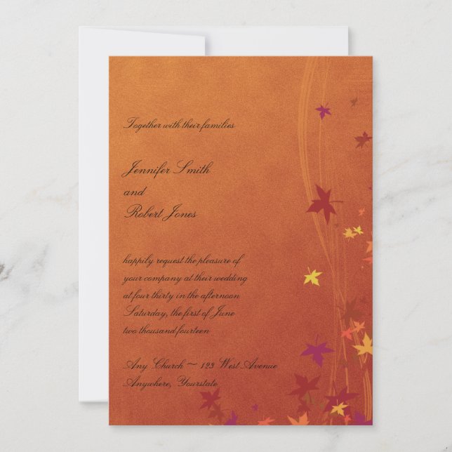 Fall Breezes Invitation (Front)