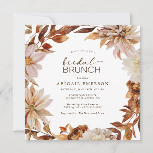 Fall Bridal Brunch Invitation