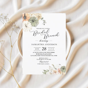 Fall Bridal Brunch Invitation   Watercolor Pumpkin