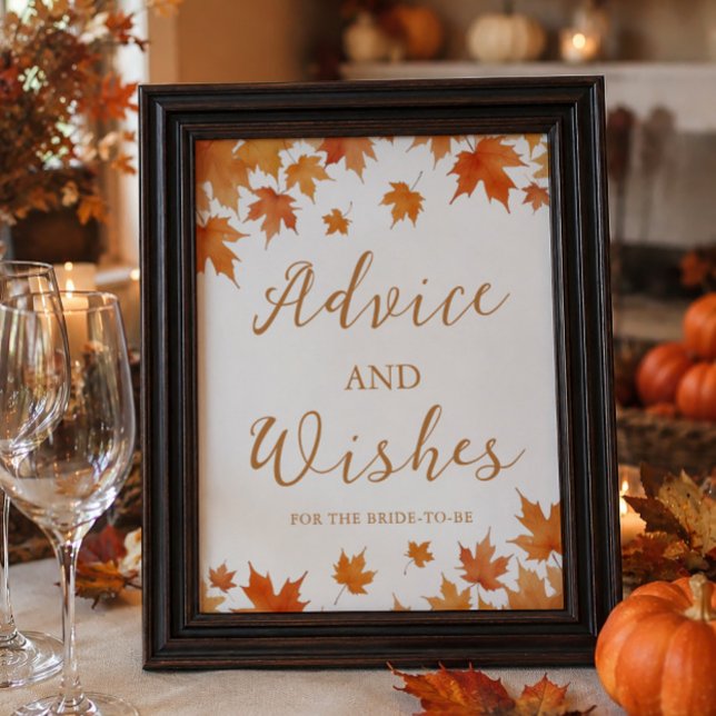 Fall Bridal Shower Advice and Wishes  Poster (Creator Uploaded)
