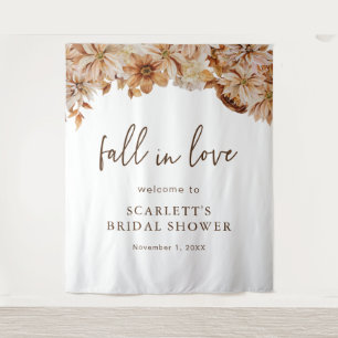 Fall Bridal Shower Backdrop Tapestry