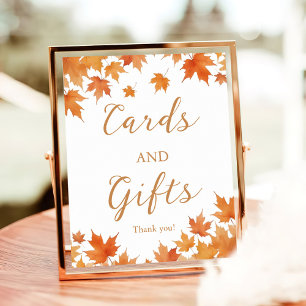 Fall Bridal Shower Cards and Gifts Poster