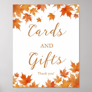 Fall Bridal Shower Cards and Gifts Poster