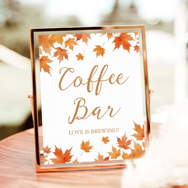 Fall Bridal Shower Coffee Bar Poster (Creator Uploaded)