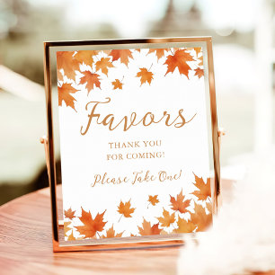 Fall Bridal Shower Favors Poster