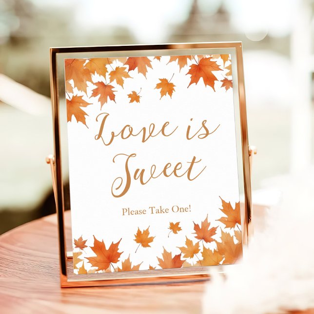 Fall Bridal Shower Love is Sweet Favour Poster (Creator Uploaded)