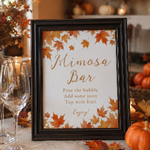 Fall Bridal Shower Mimosa Bar Poster