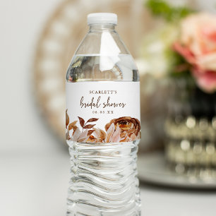 Fall Bridal Shower Water Bottle Label