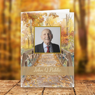Fall Bridge Funeral Service Folded Programme